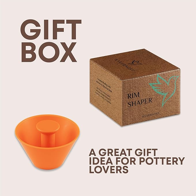 KYVERNOST Rim Cone Shaper for Pottery and Ceramics - Rim Cone Pottery Tool for Perfectly Smoother & Rounded Rims - Rim Shaping Cone for Pottery Artists and Hobbyists