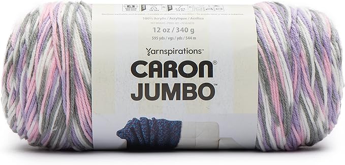 Caron Jumbo Prints Easter Basket Yarn - 2 Pack of 340g/12oz - Acrylic - 4 Medium (Worsted) - 595 Yards - Knitting/Crochet