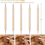 Blisstime Clay Tools Kit, 28pcs Air Dry Clay Tools for Pottery Polymer Clay Sculpting Tool Kit