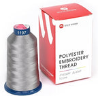 Richword Selected Grey Embroidery Thread 4000M(4374Y) 40WT Polyester Thread 100 Colors Selected for Commercial Multi Needles and Single Needle Embroidery Machine 1197