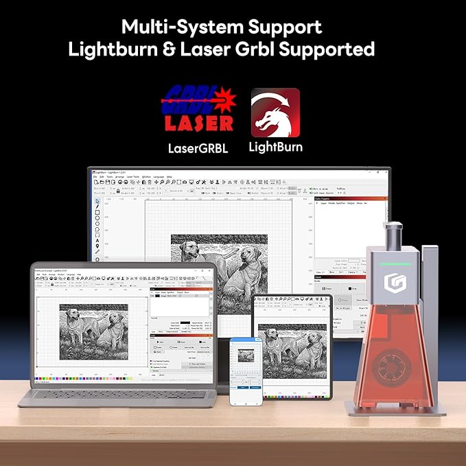 Longer Nano Pro Portable Laser Engraver, 5000mm/s High-Speed 12W Laser Engraver and Cutter, Engraving Precision 0.01 * 0.01mm, DIY Engraver Tool for Wood, Acrylic, Leather, Cloth, Metal, Ceramics