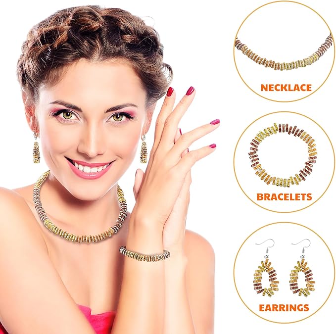 Ferreve 600 Pcs Fall Spacer Beads for Jewelry Making 8mm Yellow Brown Orange Rhinestone Crystal Spacer Beads for Beaded Pens DIY Thanksgiving Autumn Harvest Holiday Bracelet Necklace Gifts Crafts