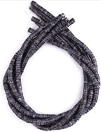 Natural Black Spectrolite Spacer Beads Caps Loose Semi Gemstone for Beading Jewelry Making 6mmx3mm 38cm