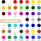 HTVRONT Permanent Vinyl for Cutting Machine - 80 Pack Permanent Adhesive Vinyl Sheets, 45 Assorted Colors Permanent Bundle, Silhouette, Cameo Cutters, Signs, Scrapbooking, Craft