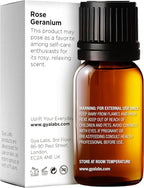 Gya Labs Rose Geranium Essential Oil - 0.34 Fl Oz - for Hair, Skin, Diffuser, Aromatherapy & DIY Candle Making Scent