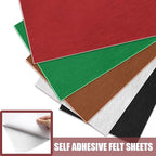 10 Pack Self Adhesive Felt Sheets - White Felt Fabric with Adhesive Backing - Peel and Stick Felt Sheet for Arts Crafts DIY and Decorations - A4 Size(8" x 12")