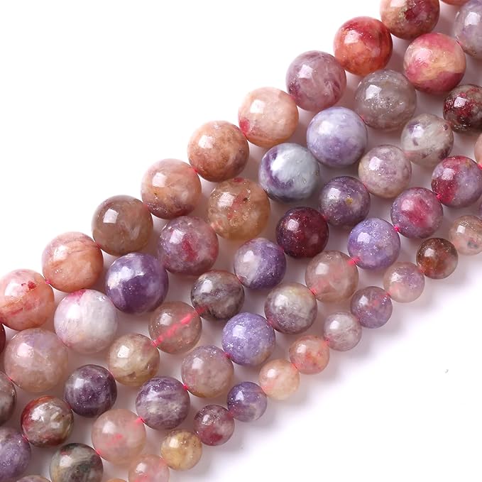 36pcs 10mm 5A Natural Pink Tourmaline Stone Beads Round Loose Spacer Healing Energy Beads for Jewelry Making DIY Bracelets Necklaces 15" (10mm, Pink Tourmaline)