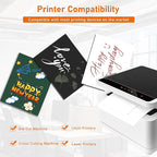 100 Sheets Black Cardstock 8.5 x 11 Certificate Paper, 75lb Premium Printer Paper Card Stock for Invitatins, Crafting, Memus, DIY Making Cards, School Scrapbooking, Graduations