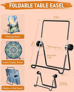 Nicpro 68PCS Acrylic Paint Canvas Set for Adults, Art Painting Supplies Kit with 24 Acrylic Paints,Table Easel,8 Canvas Panels,12 Brushes,Paper Pad,Cleaning Cup, Sponge, Palette for Beginner Artist