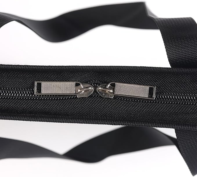 Shulaner Plastic Art Portfolio Folder with Zipper and Handle 17 x 14 inches Large Waterproof Bag Artwork Storage Container for Drawing Sketch Photography Poster Files Document, Black and White