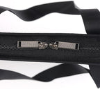 Shulaner Plastic Art Portfolio Folder with Zipper and Handle 17 x 14 inches Large Waterproof Bag Artwork Storage Container for Drawing Sketch Photography Poster Files Document, Black