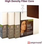 Ampersand Art Supply Wood Gesso Artist Painting Panel: Primed Smooth, 4" x 4", 1/8" Flat Profile