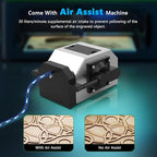 Gluwphy Laser Engraver Machine 10000mW(10W) Enclosed Diode Laser Cutter for Beginner, Class 1 Safety Laser Engraving Machine for Wood, Metal, Acrylic, with Air Assist, Honeycomb, Air Filter, Black