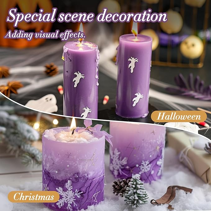 Sukh Deep Purple Candle Sand with Wick - 430G(0.94lb) Sand Candle with Wicks Refillable Candles for Weddings, Dating, Halloween, Christmas