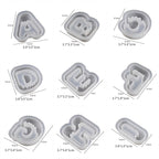 26-Pack Small Matte Letter Mold Set - Alphabet, Animal & Clay Molds for Resin Casting, Candle Making & Home Decor