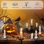 2Pcs 3D Skull Candle Silicone Mold，Skeleton Epoxy Resin Casting Mold, Horror Wax Candle Making Mould for Candle Handmade Halloween Wax Making Polymer Clay DIY Craft