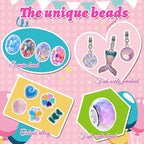 AIPRIDY Charm Bracelet Making Kit,Unicorn Mermaid Crafts Gifts Set Can Inspires Imagination and Creativity,Jewelry Making Kit Perfect Gifts for Girls 5-12 Years Old (104 Pieces)