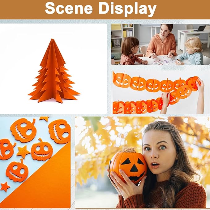 100 Sheets Orange Cardstock 8.5 x 11 Halloween Paper, 75lb Heavyweight Pumpkin Paper Card Stock for Cards Making, Greeting Card, School Crafting, Invitations