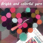 YAKOLECI Latch Hook Kits for Adults, Color Printed DIY Rug Crafts Arts Carpet for Home Decoration Festival Gift 23.6" X 15.8" (Full Summer)