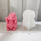 Squirrel Candle Mold - Resin Casting Silicone Molds for Home Decor & Candle Making Wave Spiral Mold