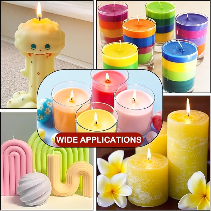 Candle Dye - 24 Colors Liquid Candle Dyes for Candle Making – Oil-Based Highly Concentrated Candle Color Dye for Soy Wax, Beeswax & Gel Wax, Non-Toxic, for DIY Candle Making Supplies, Each 6ml/0.25 oz