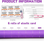 JUPEAN 1 mm Stretchy Bracelet String Elastic String for Bracelet Making Easy to Knot with Jewelry Making Supplies Beading Needles and Container for Storage