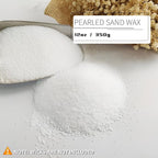 Niceme Snow Pearled Candles - 12Oz Customized Powdered Candle Sand Pourable Refillable White Pearled Candle Wax Long Lasting All Natural for Halloween Thanksgiving Christmas Wedding Party (No Wick)