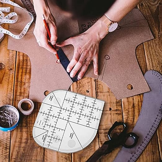 Curved Corner Cutter Quilt Ruler Acrylic Sewing Patchwork Quilting Templates DIY Supplies Sewing Template Patchwork Tool Curved Corner Cutter Ruler