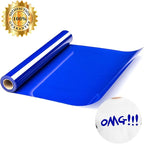 HTV Sapphire Blue Heat Transfer Vinyl Rolls 12 Inch by 8feet Roll Iron on DIY for T-Shirt Easy to Cut & Weed for Heat Vinyl Design Glossy (8Ft, Sapphire Blue)