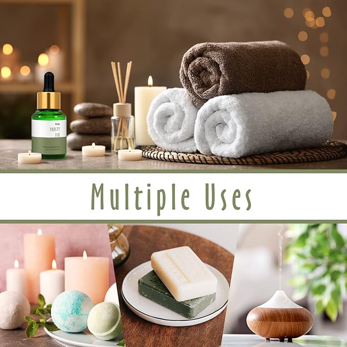 Frosty Fir Fragrance Oil, MitFlor Single Diffuser Essential Oil, Large Size Premium Grade Fragrance Oil for Soap & Candle Making, Aromatherapy Oil, Refreshing & Forest Scent for Home Fragrance, 30ml