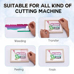 Tintnut Pink Blue Permanent Vinyl - 8 Sheets 12"x10"Gradient Adhesive Self Sticker, Ombre Glossy Self Sticker Water Proofing Vinyl Compatible with Cricut Or Silhouette