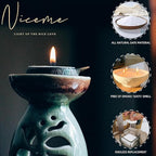 NICEME Customized Powder Candle Making Kit, 5.5Lb/ 2.5kg Refillable Beaded Wax Sand All Natural Reusable DIY Pearled Candle Making Kit Self Extinguish Candle with 100 Wicks & 2 Wick Centering Devices