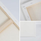 CONDA 18x24 inch Stretched Canvas for Painting, 5 Pack Large Canvas, 100% Cotton, 5/8 Inch Profile Big Stretched Canvas Value Bulk Pack for Acrylics, Oils Painting