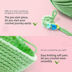Crochet Kit for Beginners: 2 PCS Axolotl Crochet Kit, Create Your First, Include Hook, Soft Yarn, and Accessories, Starter DIY Crafts for Adults, Teens
