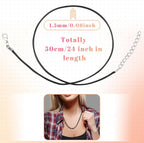 Tudomro 100 Pieces 20 Inch Waxed Leather Necklace Cord Bulk with Clasp Colorful Necklace Bracelet Chains String Rope Cord for Jewelry Making Pendants Charms(Basic Color)