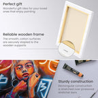 ARTEZA Stretched Canvas, 8 x 10 Inches, Pack of 12, Blank White Canvas for Painting for Acrylic, Oil and Gouache Paints