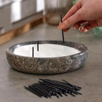 Pearled Candle Cotton Wicks 100-Pack for Sand Candles Making - 2Inch Metal-Free and Lead-Free Refill Sand Wax Wick for Candle Making DIY (Black)