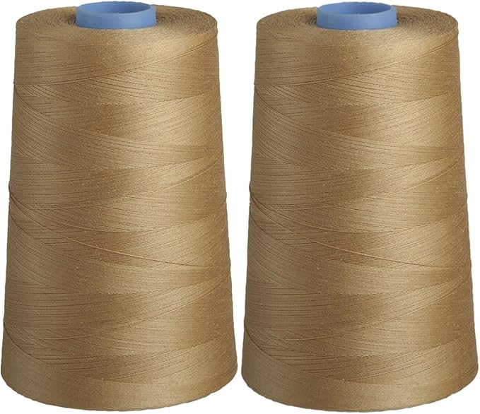 Connecting Threads 100% Cotton Essential Thread 5000 Yard Cone Set of 2 (Caramel)