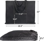 JJRING Dacron Light Weight Art Portfolio Bag, 22'' x 28.5'' for 20'' x 26'' Artworks, Black Carrying Storage Case for Poster, Sketching, and Drawing