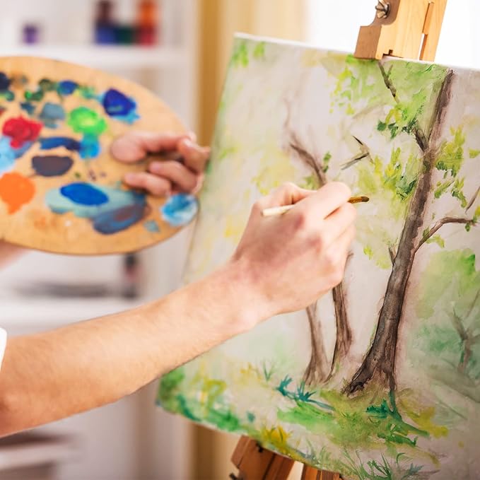 Wood Canvas Boards Unfinished Wooden Panel Boards Paint Pouring Panels for Painting Drawing Home Decor(8 Pieces,12 x 12 x 0.8 Inches)