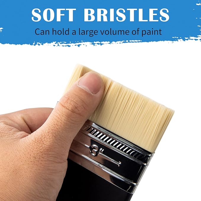 Falling in Art Flat Paddle Paint Brush, Scale Brush for Oil and Acrylic Paints,1 Inch