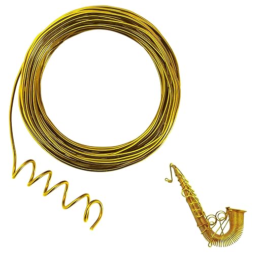 50 Feet Gold Aluminum Craft Wire, 18 Gauge 1mm Thickness Sculpting Wire, Armature Wire for Sculpting, Bendable Metal Craft Wire for Making Dolls Skeleton DIY Crafts