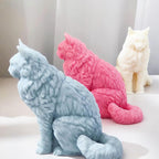 3D Cat Mold Cat Candle Mold Animal Mold Cat Resin Casting Mold Resin Making Molds Silicone Mold for Candle Home Decorate Mold Candle Making Mold 3D Animal Mold