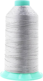 Mandala Crafts Bonded Nylon Thread Silver Heavy Duty Sewing Threads - 800 YDs Size 207 630D T210 Tex 210 Thread for Leather Jeans Weaving Outdoor Marine Upholstery Threads