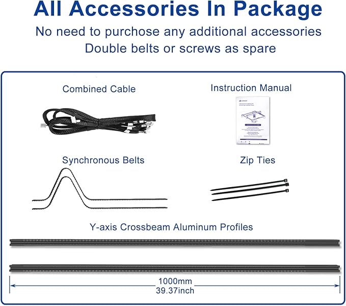 Longer Laser Engraver Y-Axis Extension Kit for RAY5 5W/10W/20W Laser Engraver