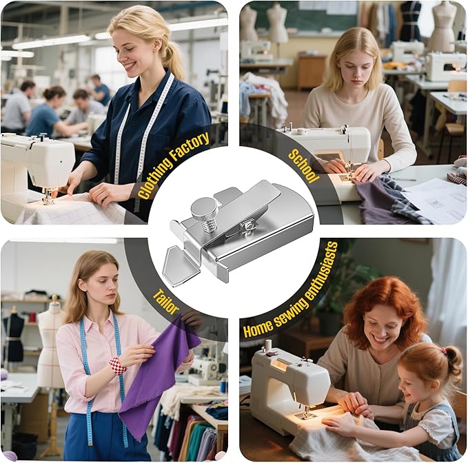 Upgraded Magnetic Seam Guide for Sewing Machine, Magnetic Sewing Guide with Clip, Adjustable Seam Guide, Multifunctional Hem Guide, Universal Sewing Machine Attachments, Sewing Supplies Accessories