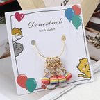 DoreenBeads Stitch Markers for Crocheting and Knitting, Alloy Enamel Crochet Marker Crochet Gifts for Knitting Weaving Sewing Accessories Quilting Jewelry Making