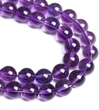 10MM 38PCS Natural Stone Clean Amethyst 3A Grade Crystal Loose Beads for Jewelry Making DIY Bracelet