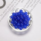 NCB 10mm Original Blue Agate Loose Semi Precious Beads Round Smooth Gemstones SpacerBeads for Jewelry Making 100PCS (10mm 100Beads, Blue Agate)