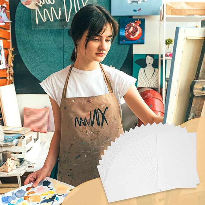 Paul Rubens 60 Sheets Watercolor Paper,Hot Press 50% Cotton&140lb /300gsm Acid-Free Bulk White Paper for Artists, Students & Adults（10.63 * 7.68 inch）